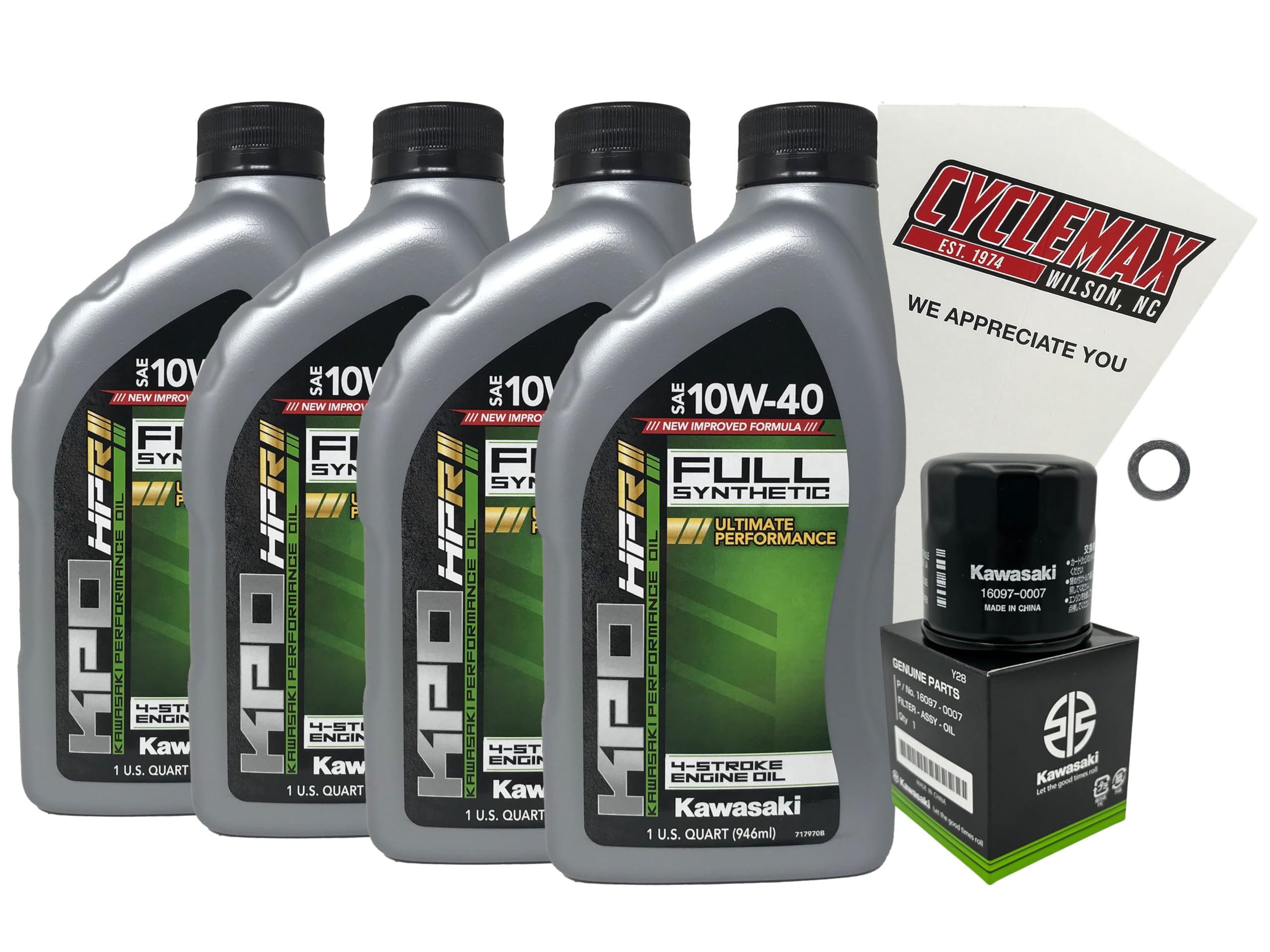 Amazon.com: Cyclemax Full-Synthetic KPO Oil Change Kit compatible